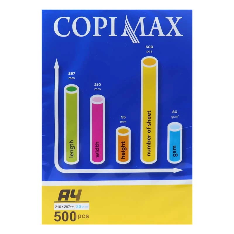 کاغذ A4 کپی مکس شیراز کاغذ 80 گرم بسته 500 عددی