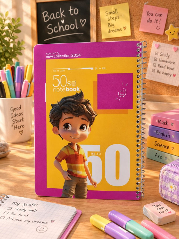 دفتر مشق 50 برگ سیمی کلاسیک نوینکو