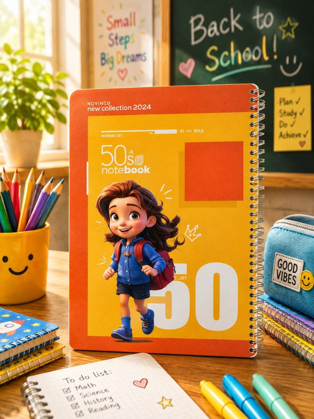 دفتر مشق 50 برگ سیمی کلاسیک نوینکو